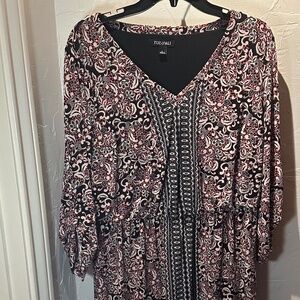 Pink and black dress. Size Large. Great condition